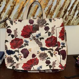 Fiorelli | Red Floral Beige Backpack/Handbag
